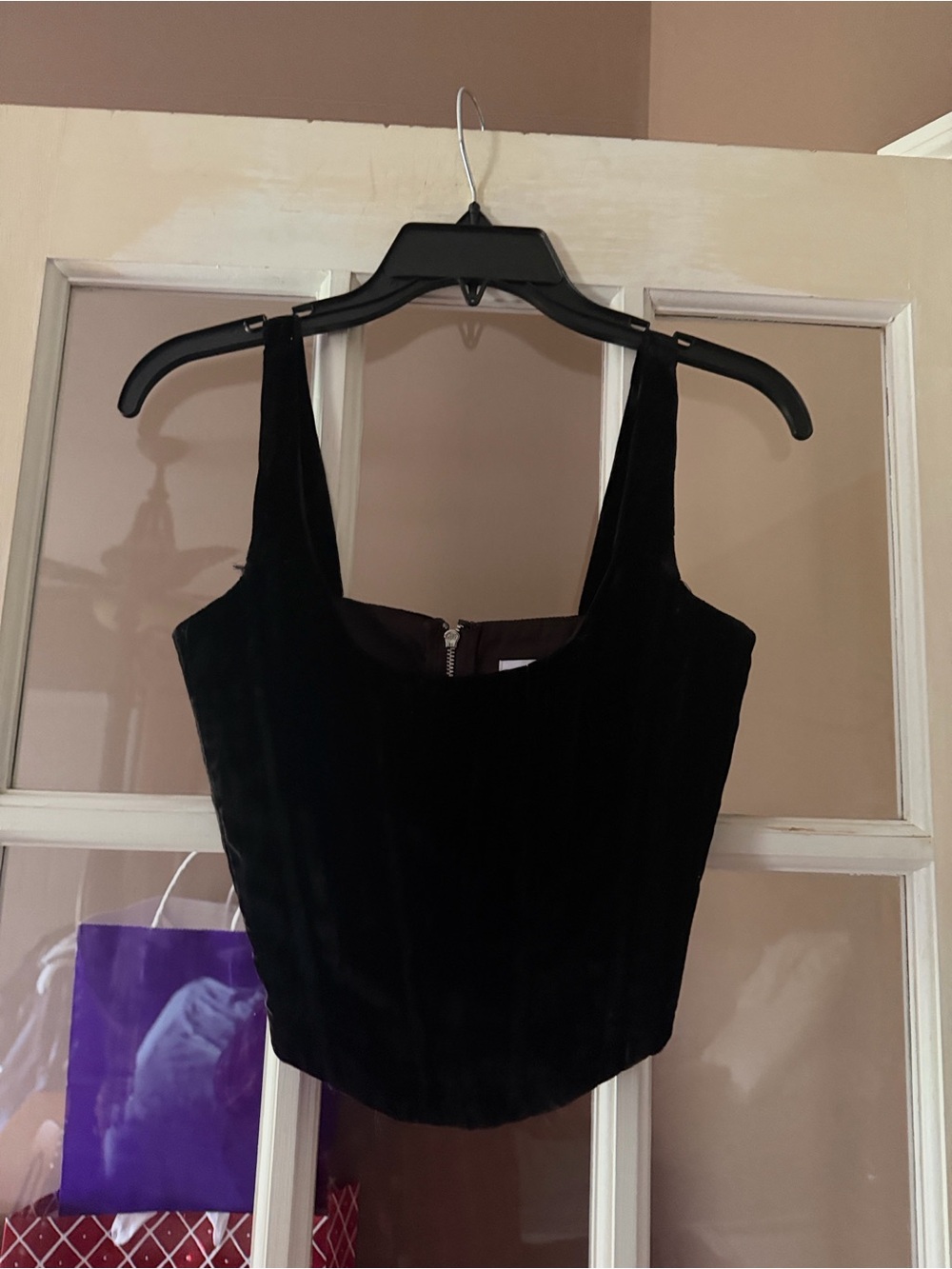 With Jean Cindy Velvet Corset Top sz XXS